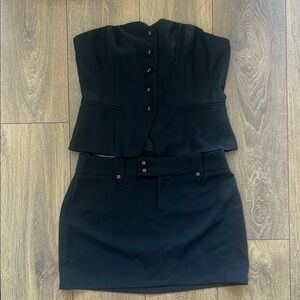 Princess Polly Black Strapless Dress